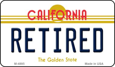 M-4895 3.5 x 2 in. Retired California State License Plate Magnet