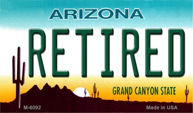 M-6092 3.5 x 2 in. Retired Arizona State License Plate Magnet