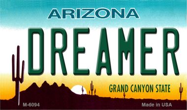 SMART BLONDE Dreamer Arizona State License Plate Tag Magnet M-6094