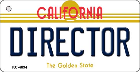 KC-4894 3.5 x 2 in. Director California State License Plate Key Chain