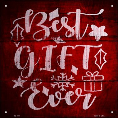 SQ-534 12 x 12 in. Best Gift Ever Novelty Metal Square Sign