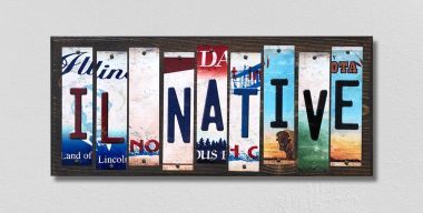 WS-514 6 x 1.5 in. IL Native License Plate Strips Novelty Wood Signs