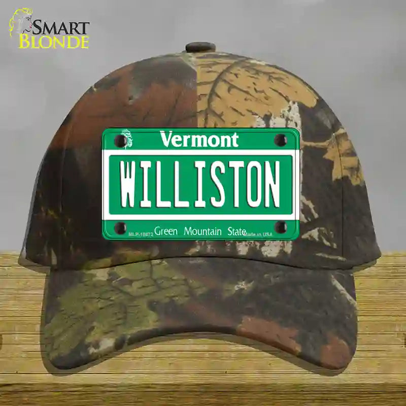HAT06-MLP-10672 4 x 2.2 in. Williston Vermont Novelty License Plate Hat, Camouflage - Cotton