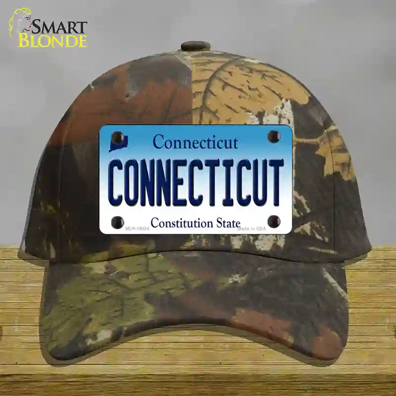HAT06-MLP-10888 4 x 2.2 in. Connecticut State Novelty License Plate Hat, Camouflage - Cotton