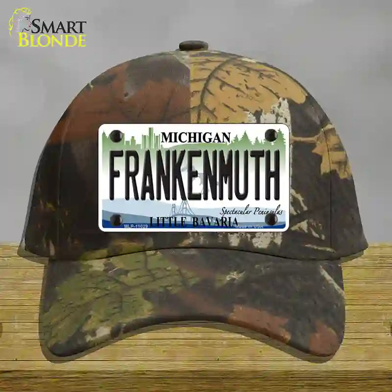 HAT06-MLP-11029 4 x 2.2 in. Frankenmuth Michigan Novelty License Plate Hat, Camouflage - Cotton