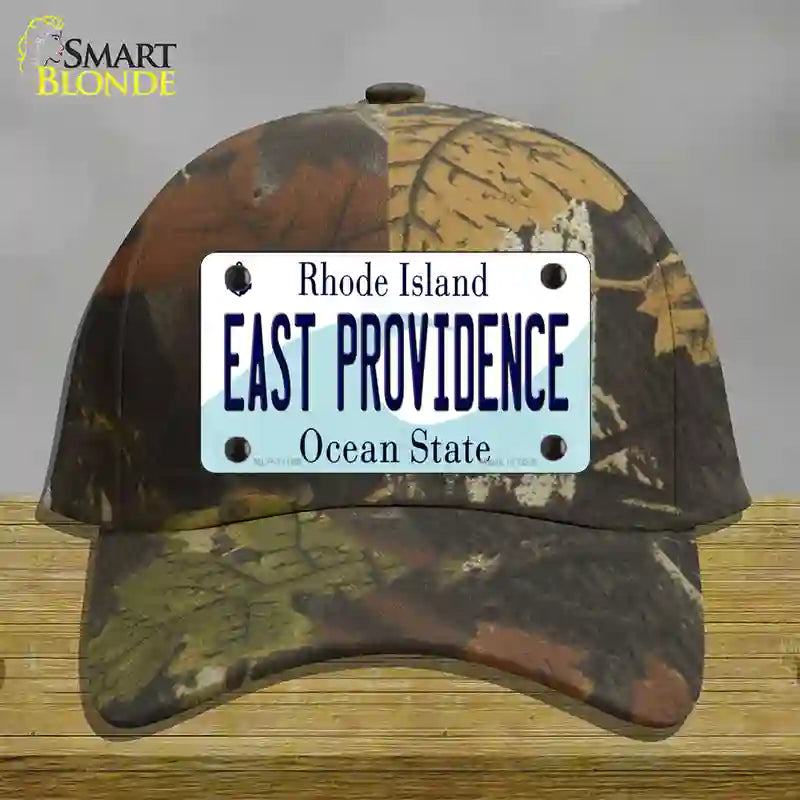 HAT06-MLP-11189 4 x 2.2 in. East Providence Rhode Island State Novelty License Plate Hat, Camouflage - Cotton