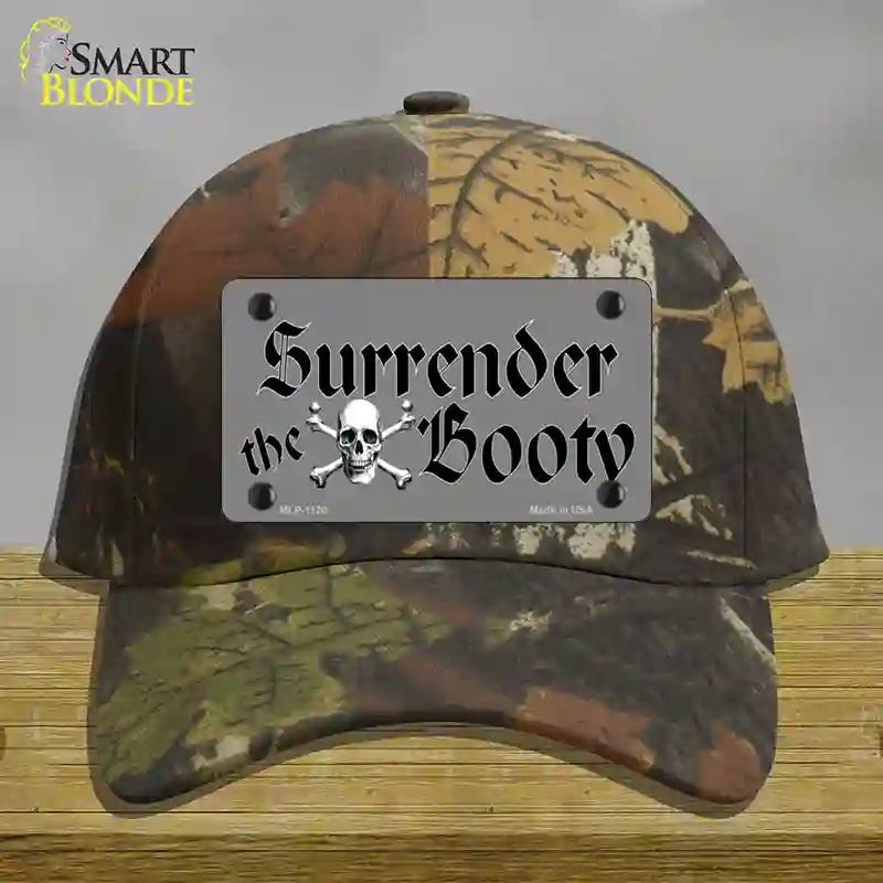 HAT06-MLP-1120 4 x 2.2 in. Surrender The Booty Novelty License Plate Hat, Camouflage - Cotton