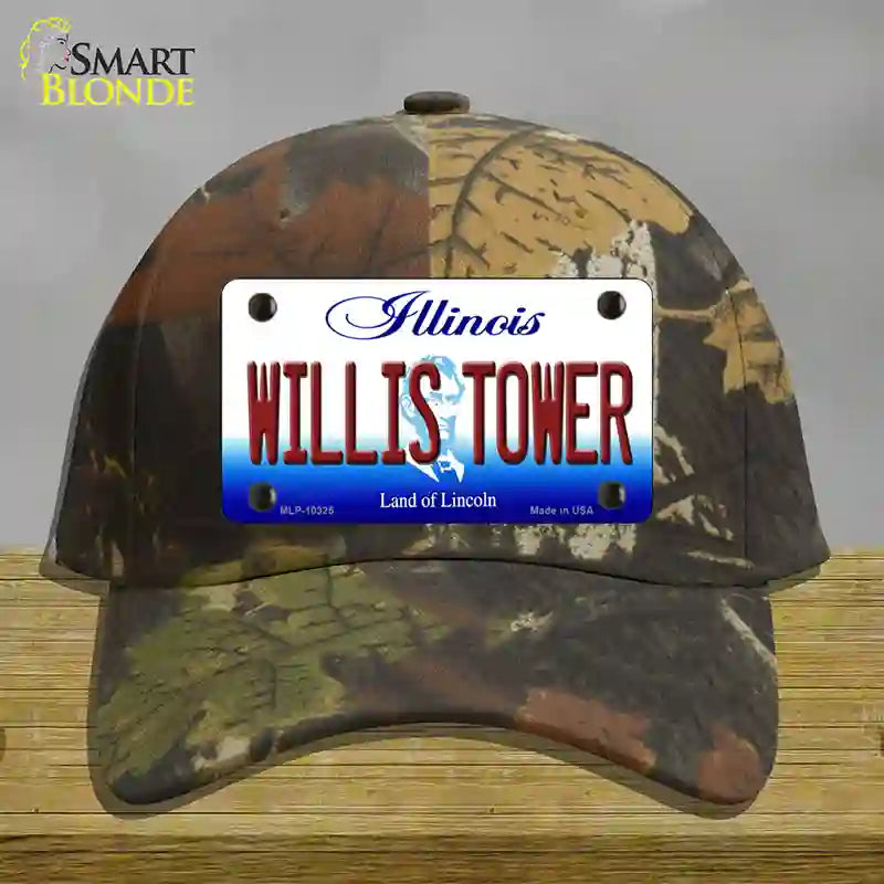 HAT06-MLP-10325 4 x 2.2 in. Willis Tower Illinois Novelty License Plate Hat, Camouflage - Cotton