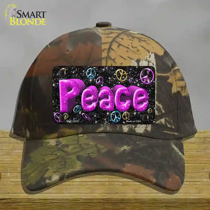 HAT06-MLP-10337 4 x 2.2 in. Peace Novelty License Plate Hat, Camouflage - Cotton