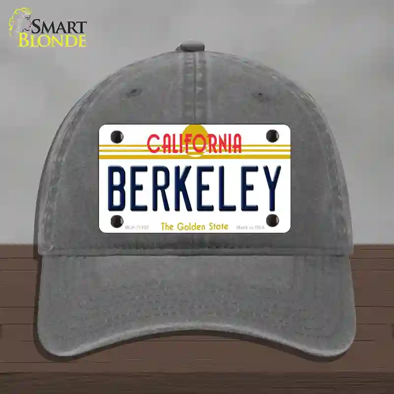 HAT08-MLP-11432 4 x 2.2 in. Berkeley California Novelty License Plate Hat, Charcoal - Unconstructed Cotton