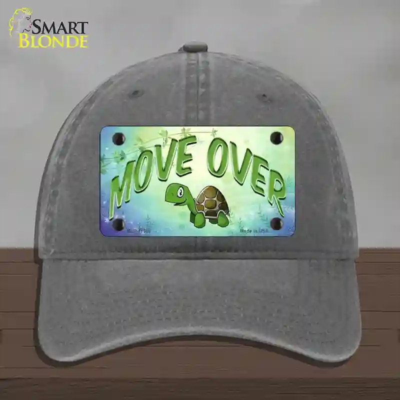 HAT08-MLP-11565 4 x 2.2 in. Move Over Novelty License Plate Hat, Charcoal - Unconstructed Cotton