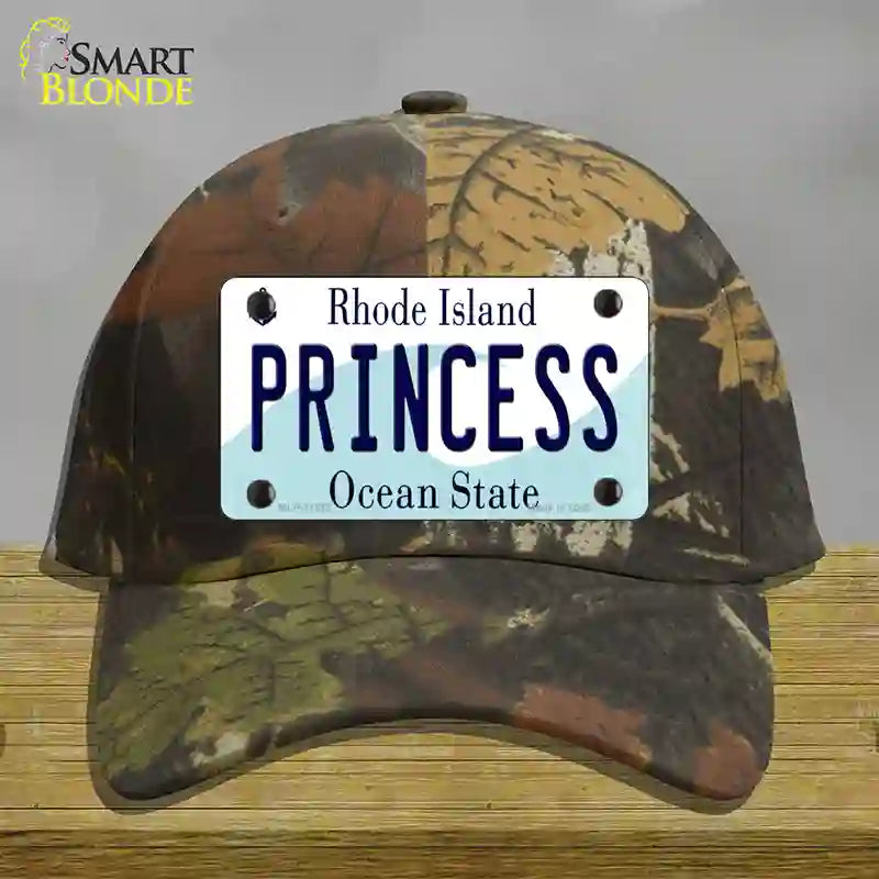 HAT06-MLP-11212 4 x 2.2 in. Princess Rhode Island State Novelty License Plate Hat, Camouflage - Cotton