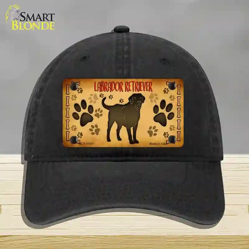 HAT07-MLP-10451 4 x 2.2 in. Labrador Retriever Novelty License Plate Hat, Black - Unconstructed Cotton