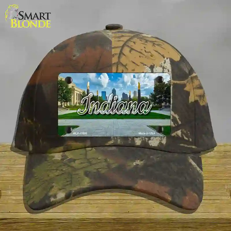 HAT06-MLP-11598 4 x 2.2 in. Indiana Sunny Park State Novelty License Plate Hat, Camouflage - Cotton