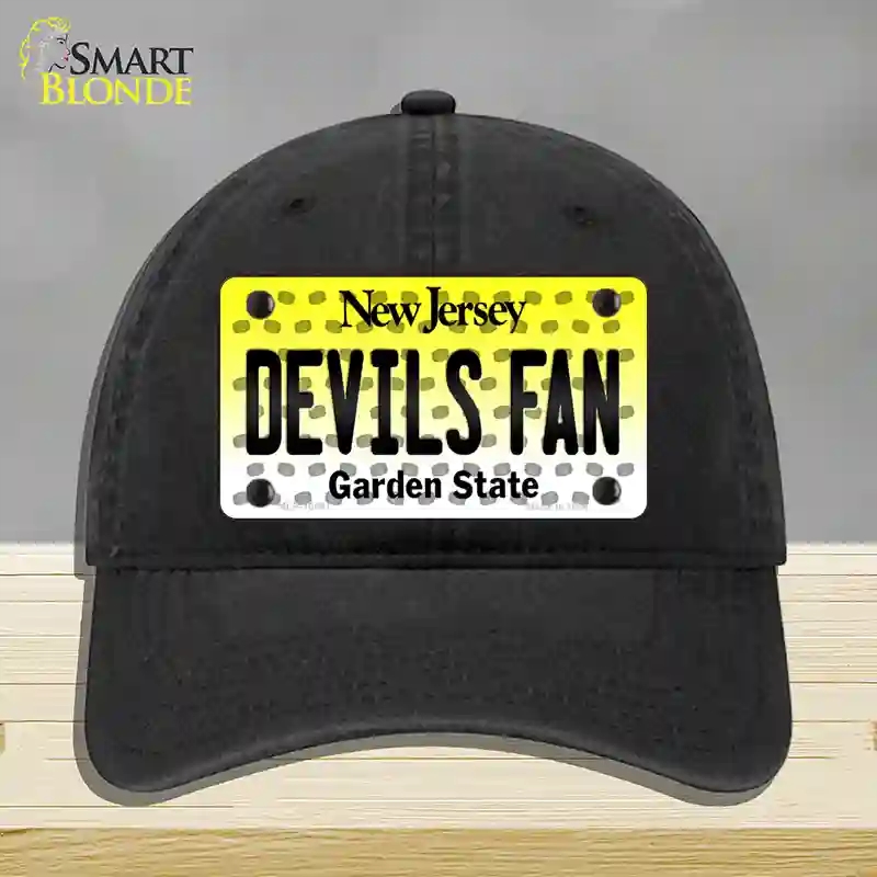 HAT07-MLP-10847 4 x 2.2 in. Devils Fan Jersey Novelty License Plate Hat, Black - Unconstructed Cotton