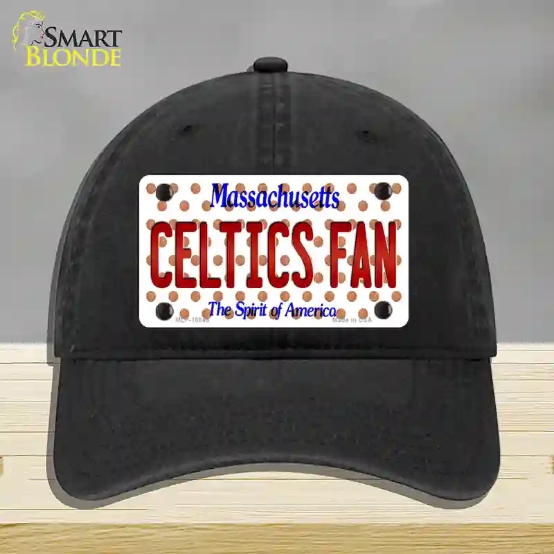 HAT07-MLP-10849 4 x 2.2 in. Celtics Fan Massachusetts Novelty License Plate Hat, Black - Unconstructed Cotton