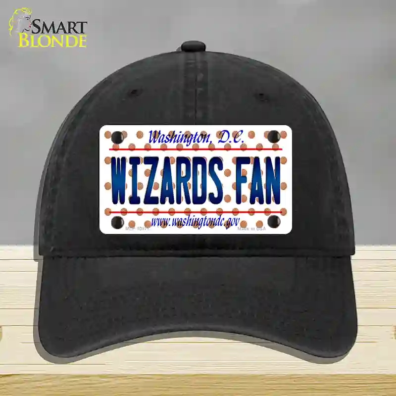 HAT07-MLP-10877 4 x 2.2 in. Wizards Fan Washington DC Novelty License Plate Hat, Black - Unconstructed Cotton