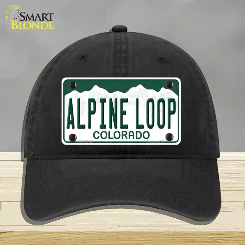 HAT07-MLP-12148 4 x 2.2 in. Alpine Loop Colorado Novelty License Plate Hat, Black - Unconstructed Cotton