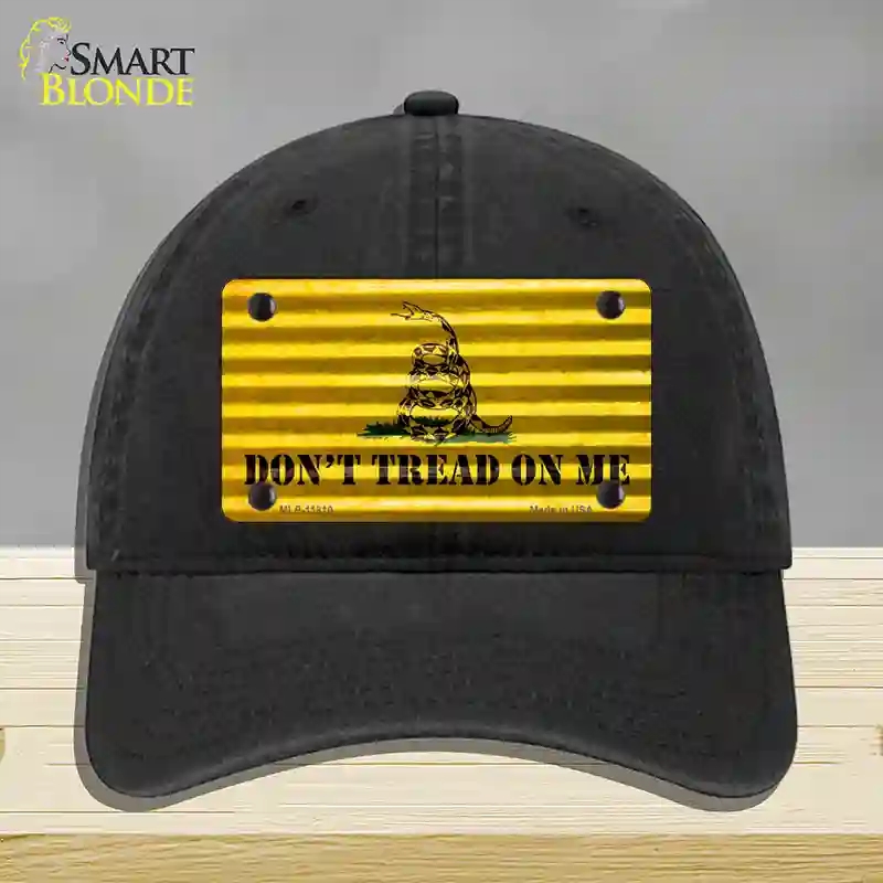 HAT07-MLP-11810 4 x 2.2 in. Dont Tread On Me Novelty License Plate Hat, Black - Unconstructed Cotton