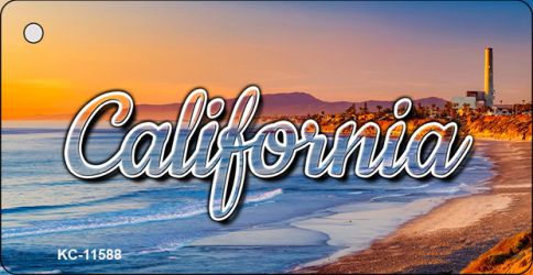 KC-11588 1.5 x 3 in. California Beach Key Chain