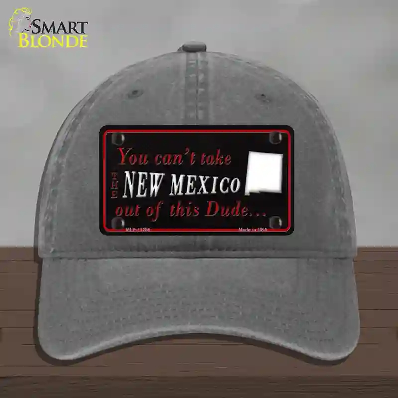 HAT08-MLP-11285 4 x 2.2 in. Mexico Dude Novelty License Plate Hat, Charcoal - Unconstructed Cotton