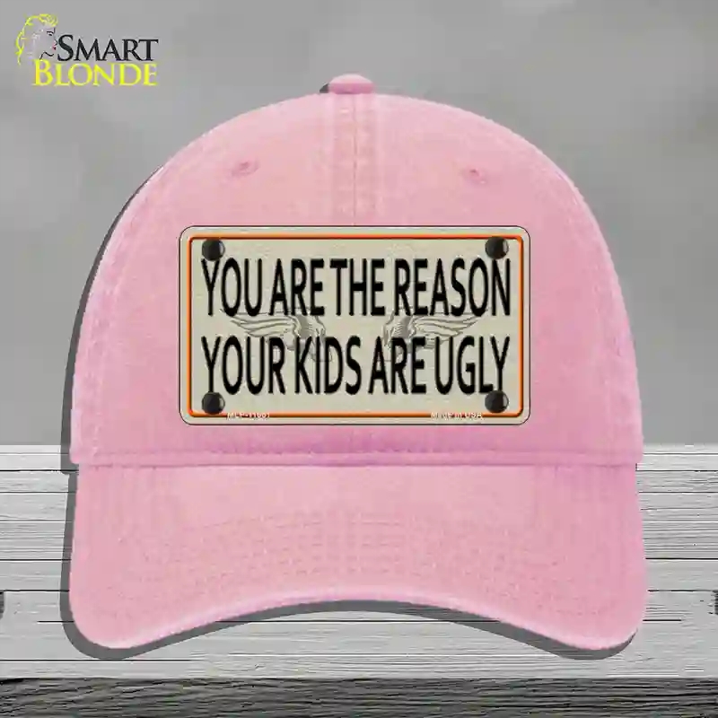 HAT12-MLP-11661 4 x 2.2 in. You Are The Reason Novelty License Plate Hat, Pink - Unconstructed Cotton