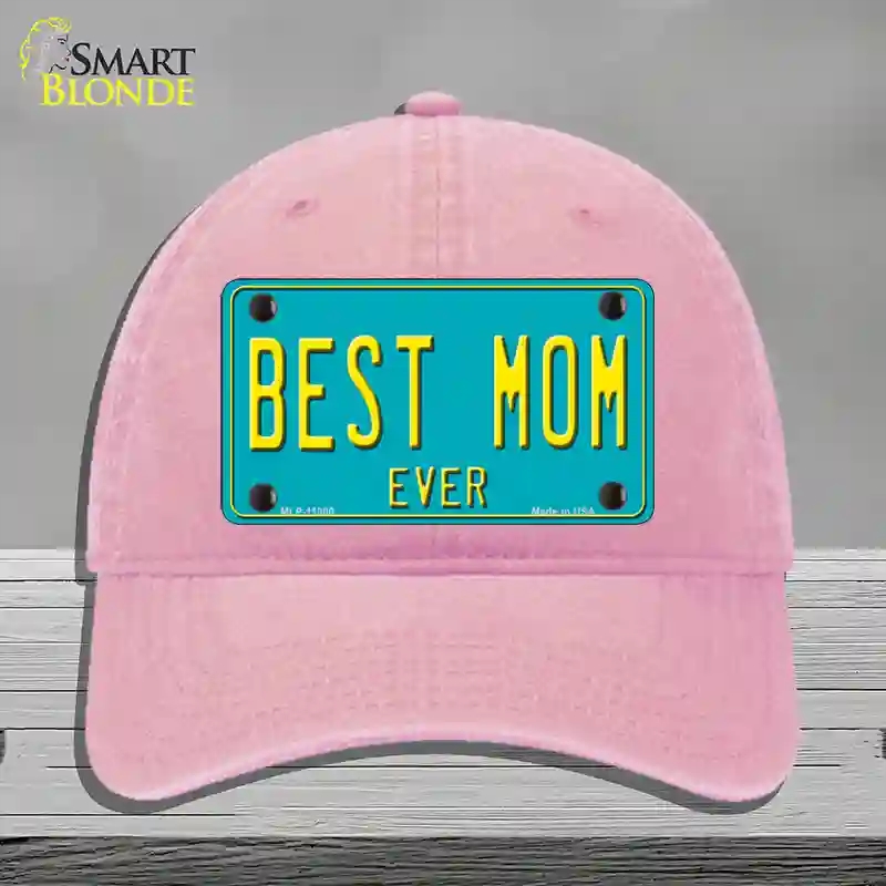 HAT12-MLP-11800 4 x 2.2 in. Best Mom Ever Novelty License Plate Hat, Pink - Unconstructed Cotton