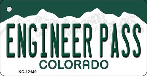 KC-12149 1.5 x 3 in. Engineer Pass Colorado Novelty Metal Key Chain