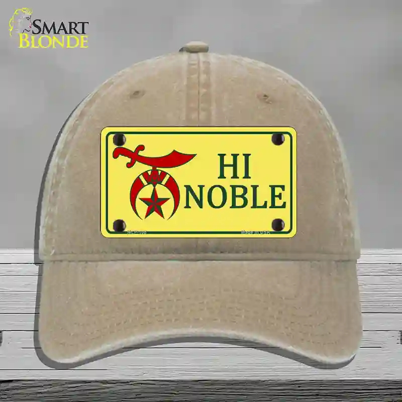 HAT09-MLP-108 4 x 2.2 in. High Noble Novelty License Plate Hat, Khaki - Unconstructed Cotton