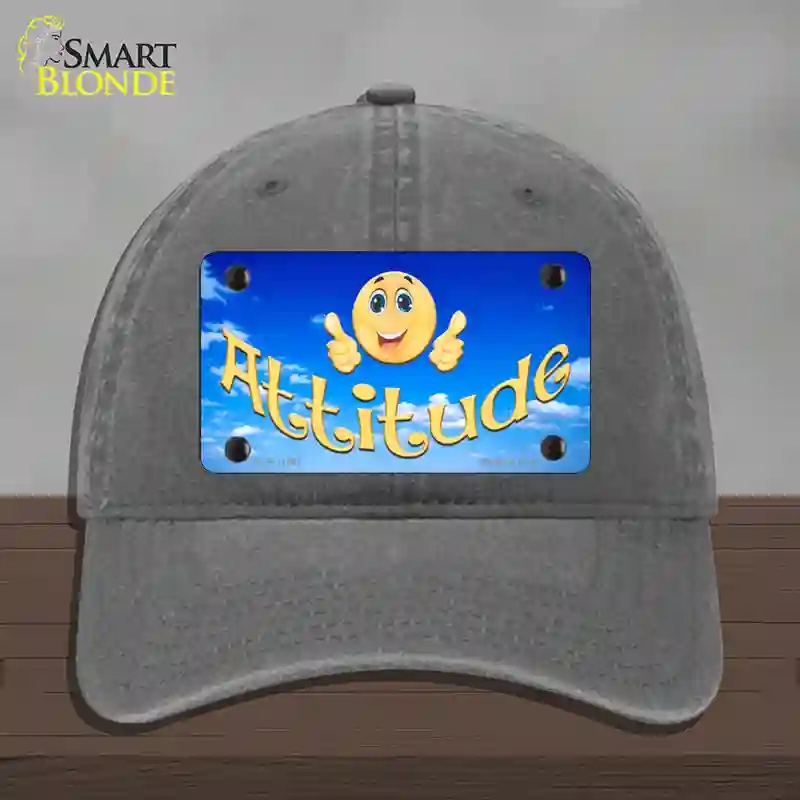 HAT08-MLP-11561 4 x 2.2 in. Attitude Novelty License Plate Hat, Charcoal - Unconstructed Cotton