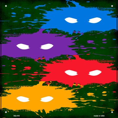 SQ-416 12 x 12 in. Paint Bandanas Novelty Square Sign