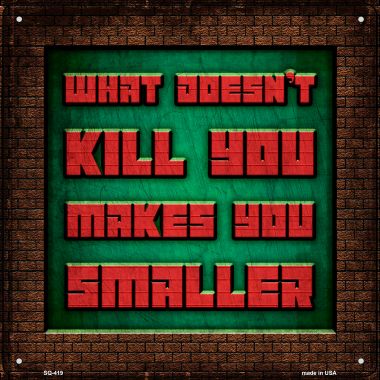 SQ-419 12 x 12 in. Makes You Smaller Novelty Square Sign