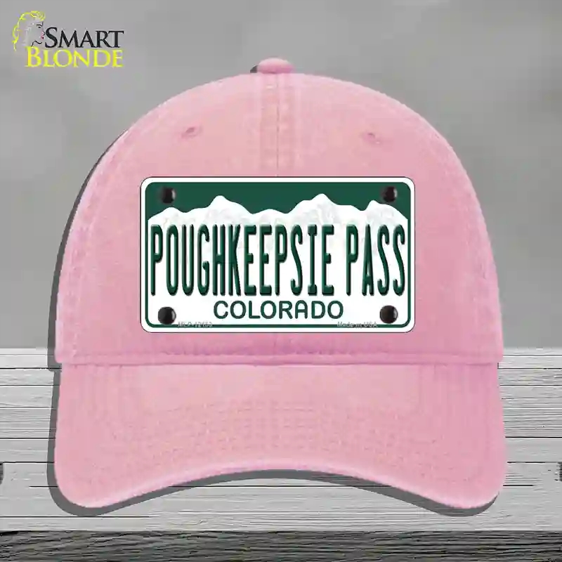 HAT12-MLP-12153 4 x 2.2 in. Poughkeepsie Pass Colorado Novelty License Plate Hat, Pink - Unconstructed Cotton