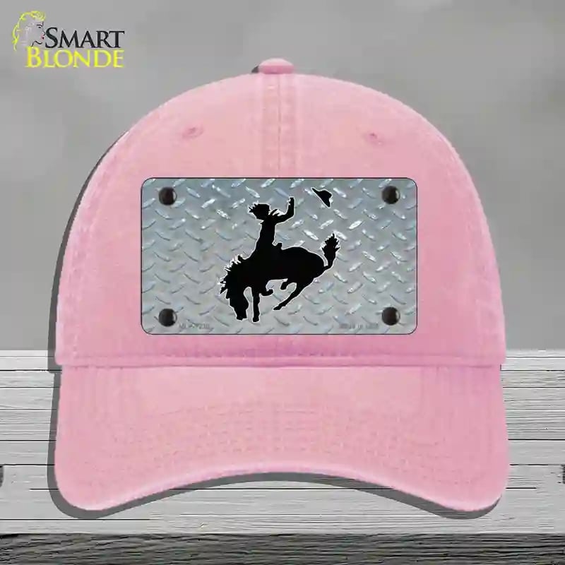 HAT12-MLP-1230 4 x 2.2 in. Bucking Bronco Novelty License Plate Hat, Pink - Unconstructed Cotton -  Smart Blonde