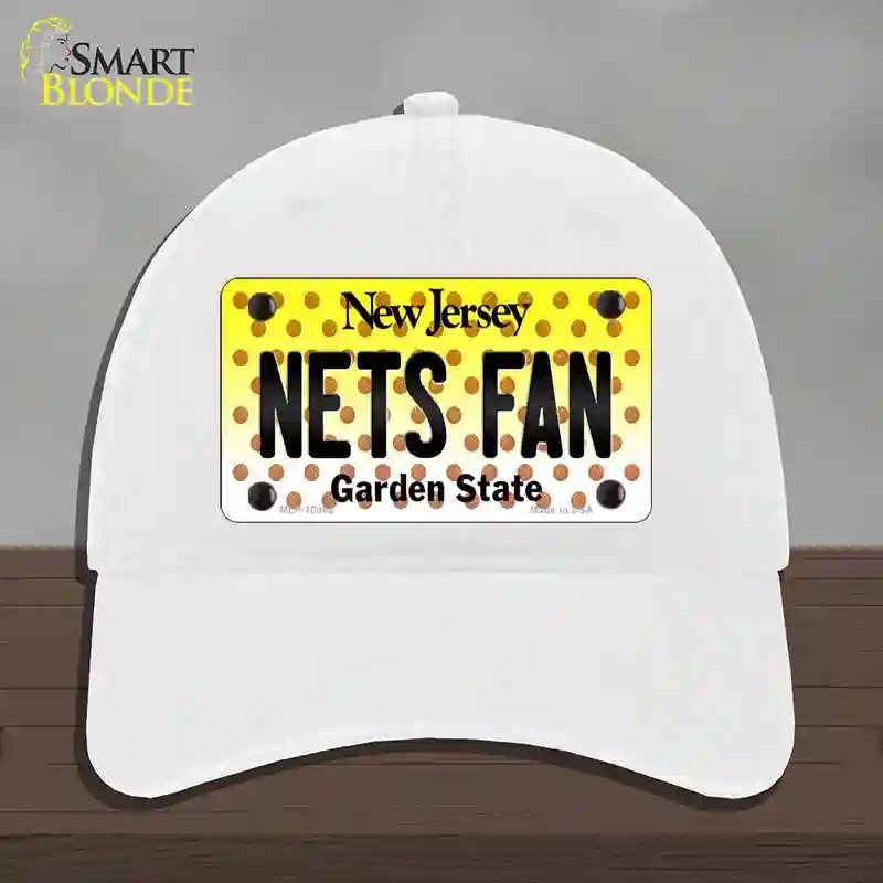 HAT14-MLP-10865 4 x 2.2 in. Nets Fan Jersey Novelty License Plate Hat, White - Unconstructed Cotton