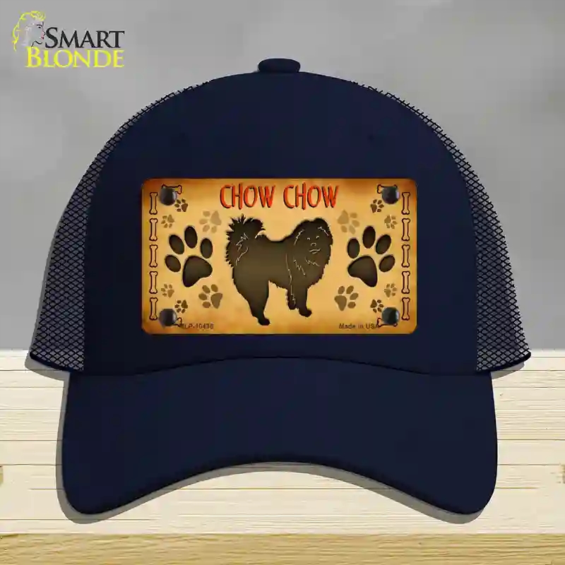 HAT16-MLP-10438 4 x 2.2 in. Chow Chow Novelty License Plate Hat, Navy - Mesh