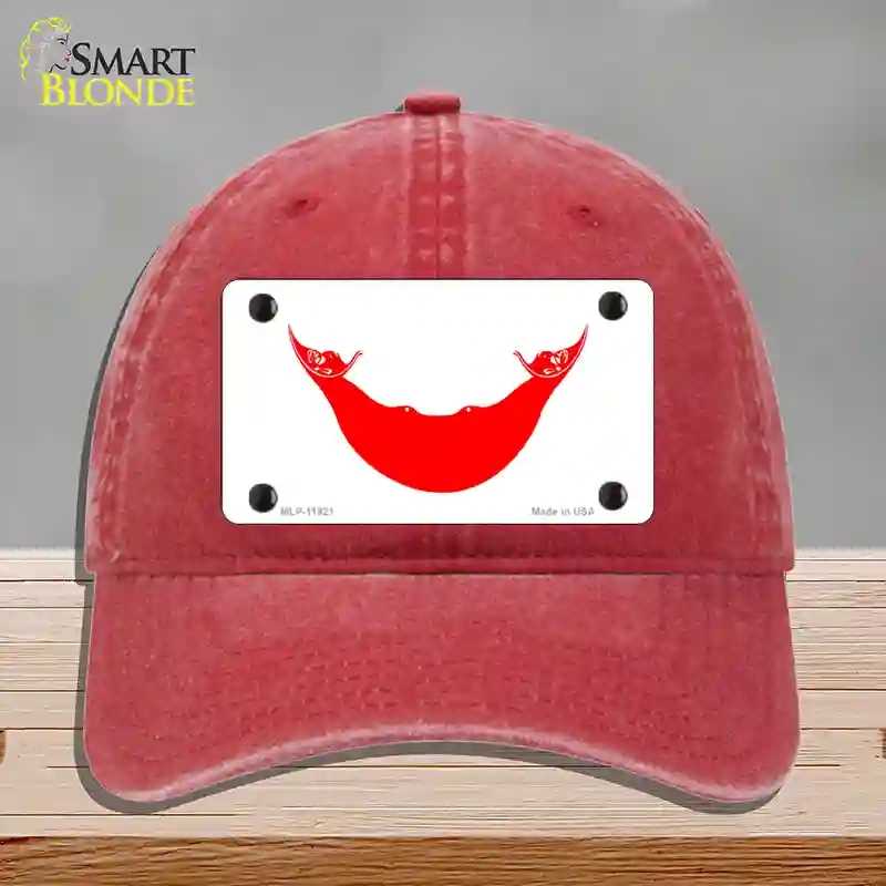 HAT13-MLP-11921 4 x 2.2 in. Easter Island Flag Novelty License Plate Hat, Red - Unconstructed Cotton