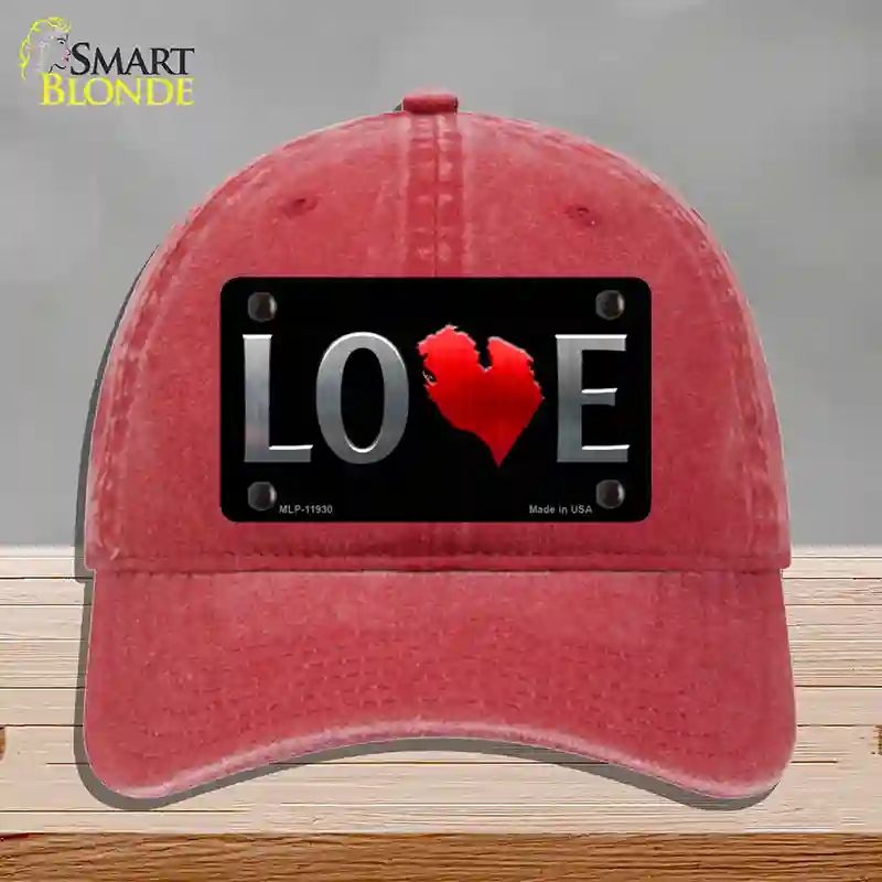 HAT13-MLP-11930 4 x 2.2 in. Lower Peninsula Novelty License Plate Hat, Red - Unconstructed Cotton