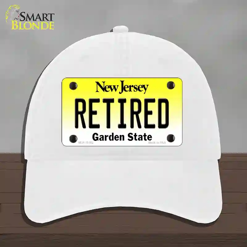 HAT14-MLP-10162 4 x 2.2 in. Retired Jersey Novelty License Plate Hat, White - Unconstructed Cotton