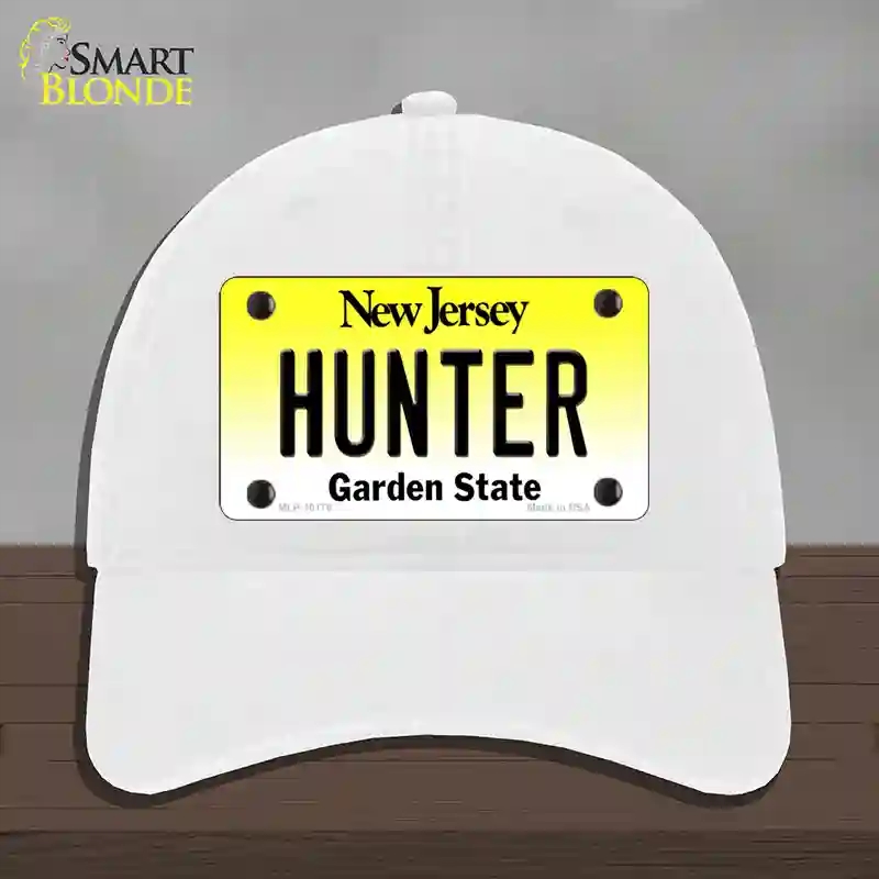 HAT14-MLP-10176 4 x 2.2 in. Hunter Jersey Novelty License Plate Hat, White - Unconstructed Cotton