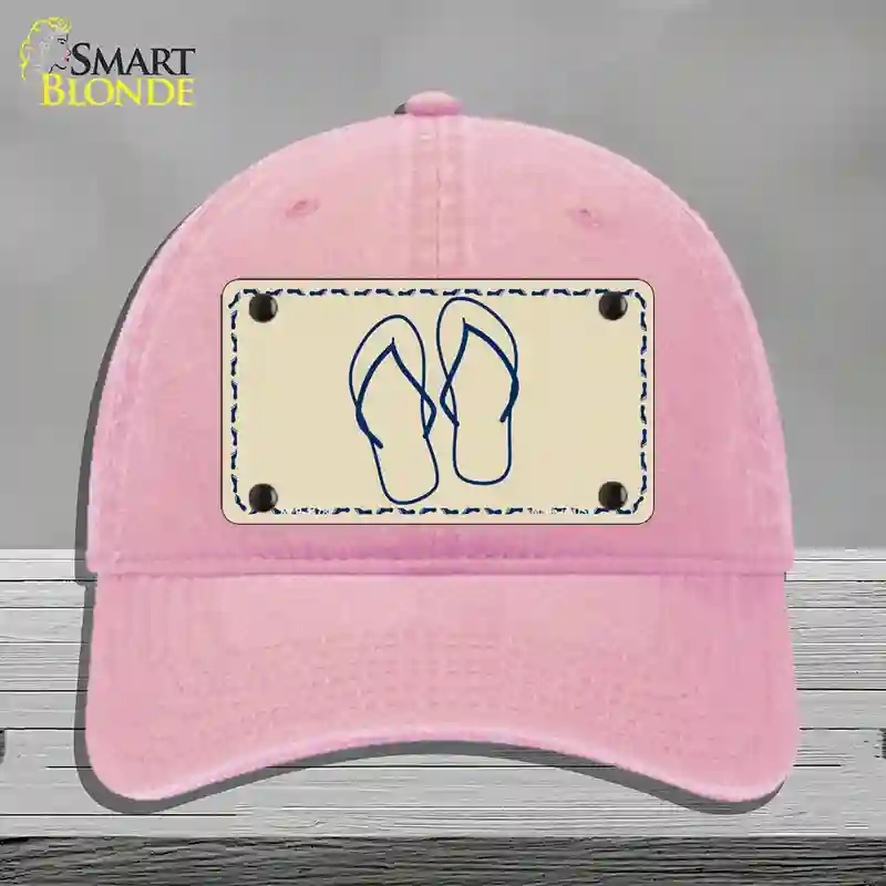 HAT12-MLP-1178 4 x 2.2 in. Flip Flops Novelty License Plate Hat, Pink - Unconstructed Cotton