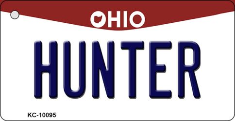 KC-10095 1.5 x 3 in. Hunter Ohio State License Plate Key Chain