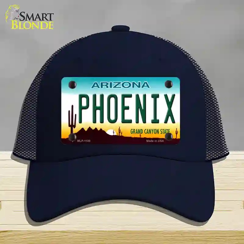 HAT16-MLP-1100 4 x 2.2 in. Phoenix Arizona Novelty License Plate Hat, Navy - Mesh