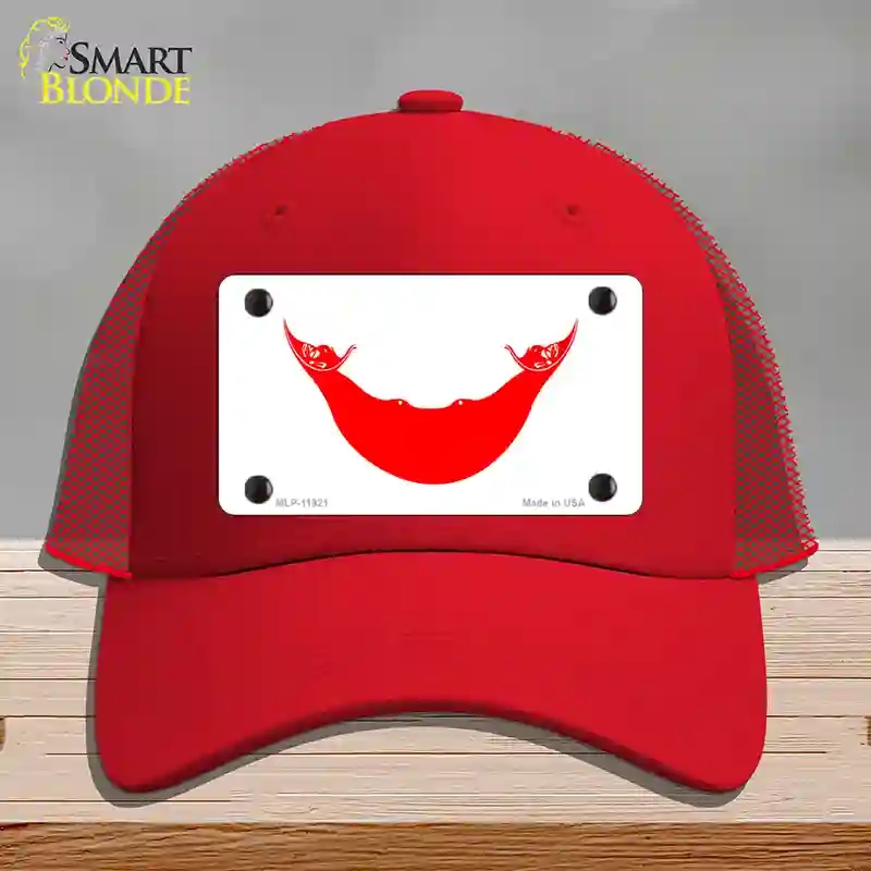 HAT17-MLP-11921 4 x 2.2 in. Easter Island Flag Novelty License Plate Hat, Red - Mesh