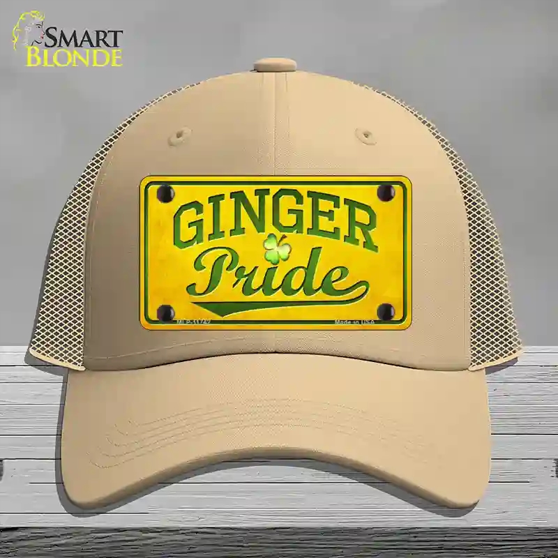 HAT15-MLP-11742 4 x 2.2 in. Ginger Pride Novelty License Plate Hat, Khaki - Mesh