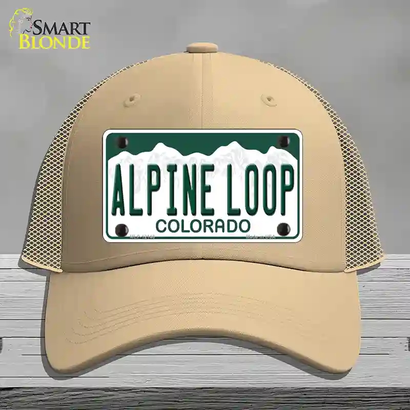 HAT15-MLP-12148 4 x 2.2 in. Alpine Loop Colorado Novelty License Plate Hat, Khaki - Mesh