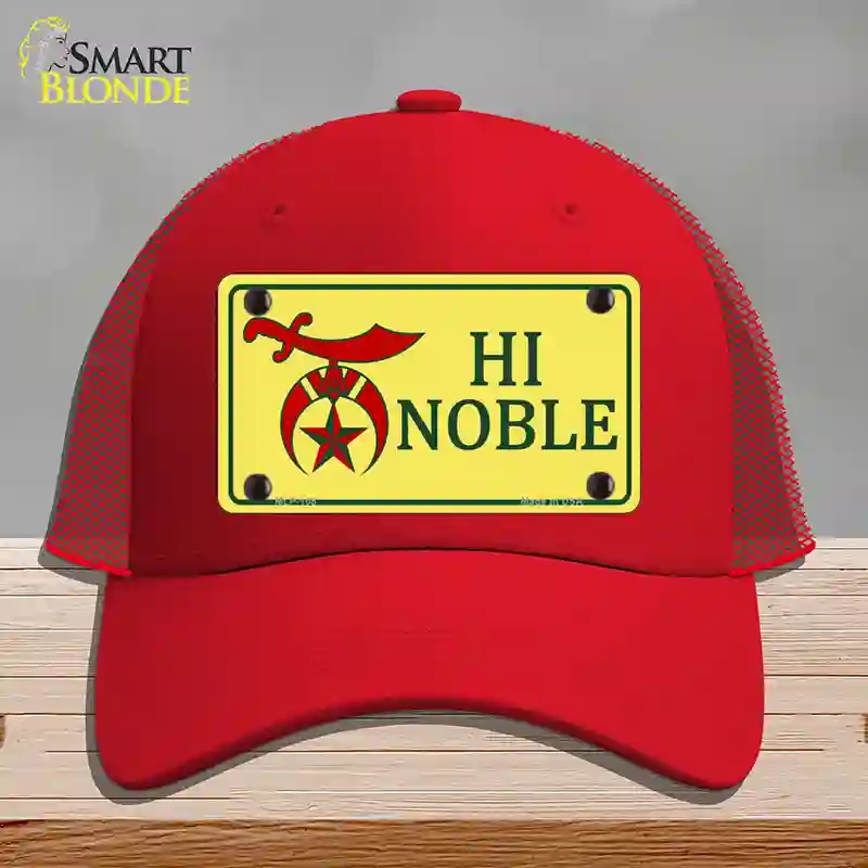 HAT17-MLP-108 4 x 2.2 in. High Noble Novelty License Plate Hat, Red - Mesh