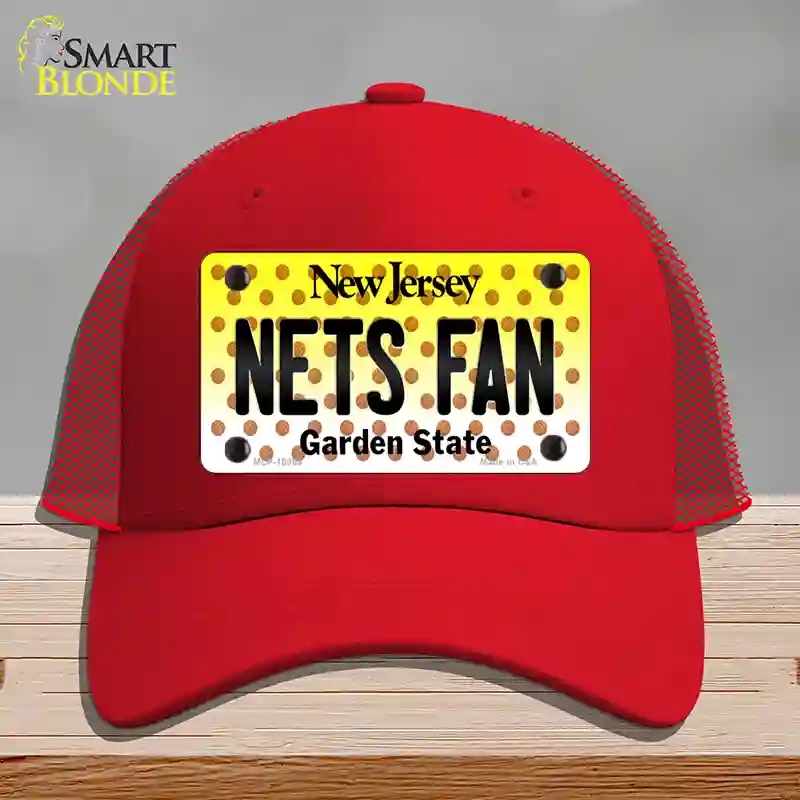HAT17-MLP-10865 4 x 2.2 in. Nets Fan Jersey Novelty License Plate Hat, Red - Mesh