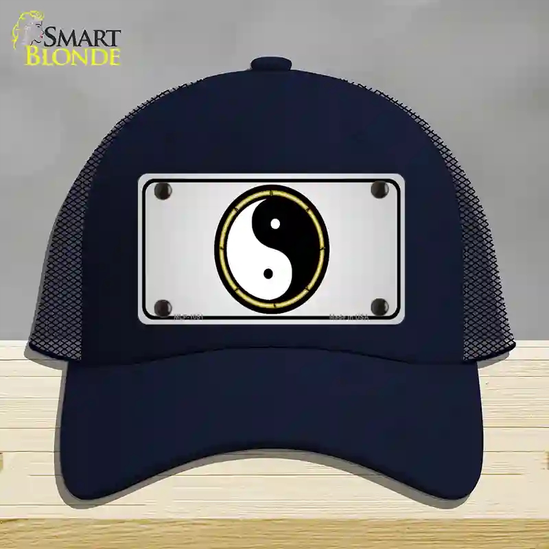 HAT16-MLP-1051 4 x 2.2 in. Yin & Yang Novelty License Plate Hat, Navy - Mesh