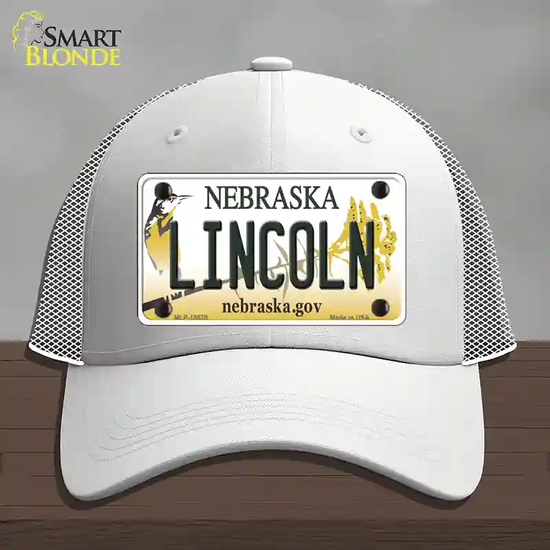 HAT19-MLP-10570 4 x 2.2 in. Lincoln Nebraska Novelty License Plate Hat, White - Mesh
